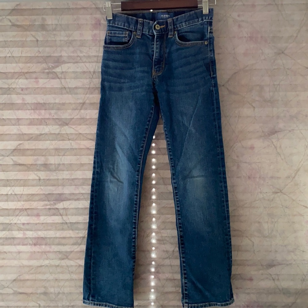 Old Navy Adjustable Blue Jeans Boys Size 12 Slim Fit